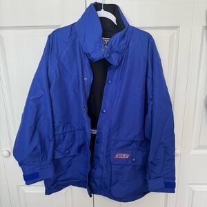 Rare Vintage Men's Blue SNICKERS Candy Winter Jacket w/ compact hood MEDIUM